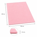 Детски Мемори Килим Ginger Home LOLLA, 150x200 См, 3,5 См Дебелина, Кадифено Мек Водоустойчив Горен Слой, Мемори Пяна, Противохлъзгаща Основа, Розов