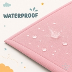 Детски Мемори Килим Ginger Home LOLLA, 150x200 См, 3,5 См Дебелина, Кадифено Мек Водоустойчив Горен Слой, Мемори Пяна, Противохлъзгаща Основа, Розов