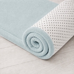 Детски Мемори Килим GINGER HOME LOLLA, 150x200 см, 3,5 см Дебелина, Кадифено Мек Водоустойчив Горен Слой, Мемори Пяна, Противохлъзгаща Основа, Син