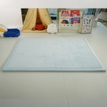 Детски Мемори Килим GINGER HOME LOLLA, 150x200 см, 3,5 см Дебелина, Кадифено Мек Водоустойчив Горен Слой, Мемори Пяна, Противохлъзгаща Основа, Син