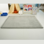 Детски Мемори Килим GINGER HOME LOLLA, 150x200 см, 3,5 см Дебелина, Кадифено Мек Водоустойчив Горен Слой, Мемори Пяна, Противохлъзгаща Основа, Сив