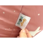 Детски Пуф Кресло GINGER HOME Little Stars, 100% Памук, Розов Барбарон Със Звезди, 55x44x55 см