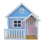 Голяма Дървена Детска Къща с Веранда GINGER HOME, 194x229x210 см, за Игри и Забавления на Открито