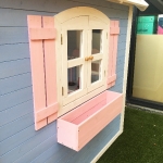 Голяма Дървена Детска Къща с Веранда GINGER HOME, 194x229x210 см, за Игри и Забавления на Открито