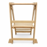 Монтесори Кула за Деца GINGER HOME, Сгъваемо Помощно Столче за Кухня, Learning Tower, Безопасна Детска Стълба, Масивно Натурално Дърво, 51x37x92 см