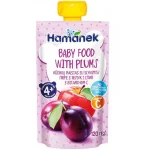 Hamanek Пюре с Ябълка и Сливи Пауч 4м+ 120г