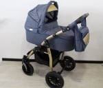 Adbor-Бебешка количка 2в1 Zipp цвят:деним златно