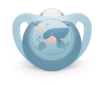 NUK First Choice биберон залъгалка, силикон, 6-18 мес., 2 бр., Костенурка/Кит