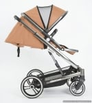 Комбинирана бебешка количка 2в1 Divaina Brown с кош за новородено