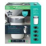 Хигиенен кош за памперси Tommee Tippee Twist&Click - БЯЛ с 4 бр. резервни касети
