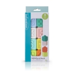 Комплект меки бебешки сензорни кубчета, Infantino, 8 броя