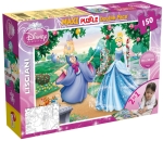 Пъзел, Lisciani, Disney Princess, Пепеляшка, Двулицев пъзел 150 части