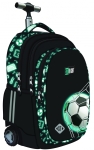 Ученическа раница с колелца, St.Right, Неонов футбол, 44 x 32 x 25 см