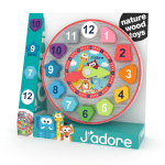 Дървен цветен часовник сортер, J′adore, 13 части