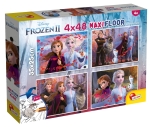 Пъзел, Lisciani, Frozen, Двулицеви пъзели 4 х 48 части
