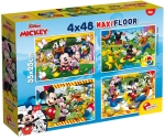 Пъзел, Lisciani, Mickey Mouse, Двулицеви пъзели 4 х 48 части