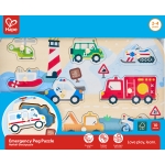Дървен пъзел за игра, Hape, Спешна помощ, 10 части