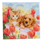 Творчески комплект, Craft Buddy, Рисуване по номера, Слънчева светлина в полето на лалетата, 30 х 30 см