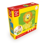 Дървен пъзел с кубчета, Hape, Джунгла, 9 части