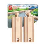 Дървен комплект, Hape, Къса железопътна права релса, 4 броя
