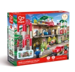 Железопътен комплект, Hape, Многоетажен градски ЖП комплект, 58 части