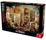 Пъзел, Anatolian, Интериор на галерия с въображаеми картини, 1000 части