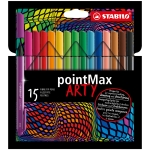 Комплект флумастери, Stabilo, pointMax Arty, 15 цвята
