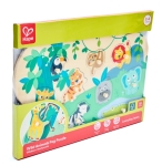 Дървен пъзел за игра, Hape, Диви животни, 10 части