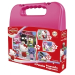 Пъзел в куфарче, Hello Kitty 4 в 1, 12-16-20-25 части