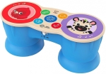 Музикална играчка, Hape, Baby Einstein, Дървен сензорен барабан, 26.3 x 10.8 х 10 cm