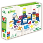 Конструктор, BioBuddi, Образователни кубчета с геометрични фикури, 27бр.