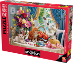 Пухкави котенца в хола - пъзел 260 части