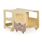 Дървена обучителна кула 3 в 1 Монтесори