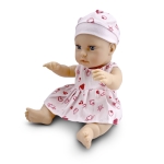 Кукла 30 cm Bear & Baby с рокля розова LS1255-7