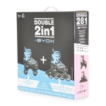 Ролери-кънки Double 2в1 розов S-(30-33)