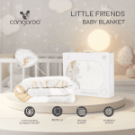 Одеяло с шерпа 80/110 cm Little friends сив