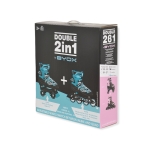 Ролери-кънки Double 2в1 тюркоаз M-(34-37)