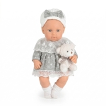 Кукла 30 cm Lovely Baby със сива рокля LS1255-11