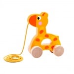 Дървена играчка за дърпане Giraffe - TKC266