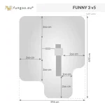 Fungoo 03245 FUNNY3 детска площадка с пясъчник и 1 люлка