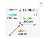 Fungoo 03245 FUNNY3 детска площадка с пясъчник и 1 люлка