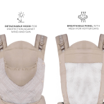 Kinderkraft HUGGY ергономична раница BIZUU dune whisper
