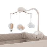 Kinderkraft LEODY UP сгъваема бебешка кошара с аксесоари 