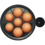 Уред за варене на яйца Beper BC.125, Черен/Инокс