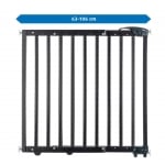 Универсална преграда за врата/стълби с натиск Reer 46131, Черна