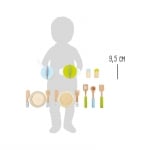 Small Foot Комплект съдове и прибори за готвене, детски, дъвени, 13 части