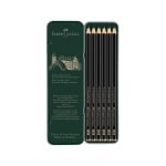 Faber-Castell Моливи Pitt Graphite Matt, чернографитни, 6 броя в метална кутия