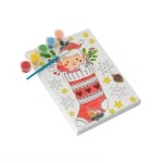 Grafix Платно за оцветяване Коледен чорап, със стикери, с четка и бои, 20 х 15 cm