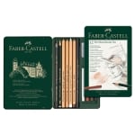 Faber-Castell Комплект моливи Pitt Monochrome, 12 броя в метална кутия