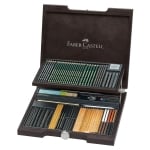 Faber-Castell Комплект моливи Pitt Monochrome, 85 части, в дървена кутия